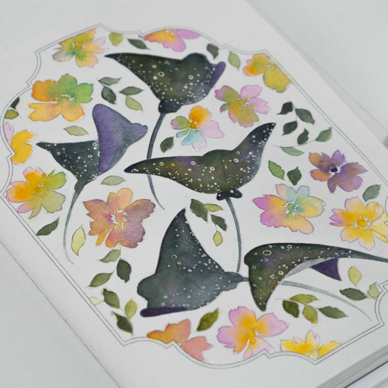 White Watercolor Coloring Kit