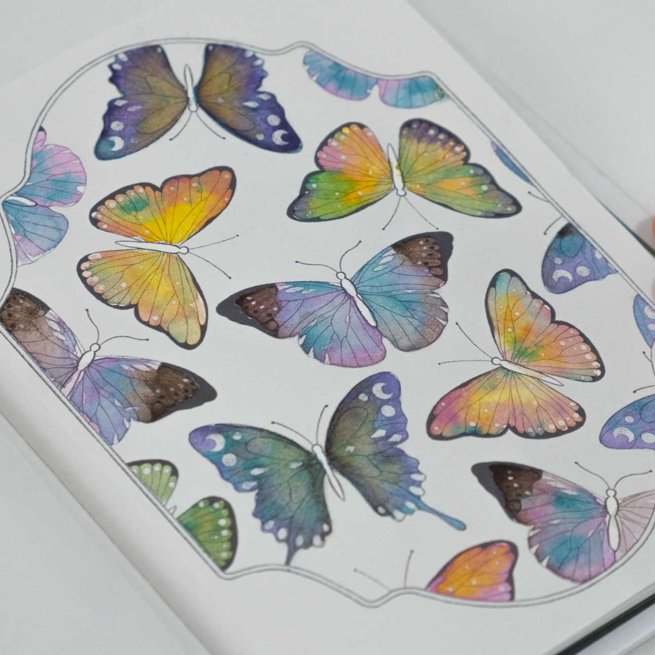 White Watercolor Coloring Kit