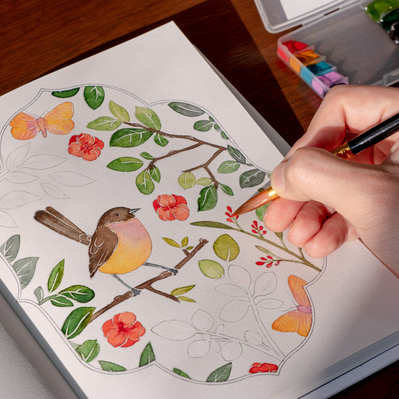 White Watercolor Coloring Kit
