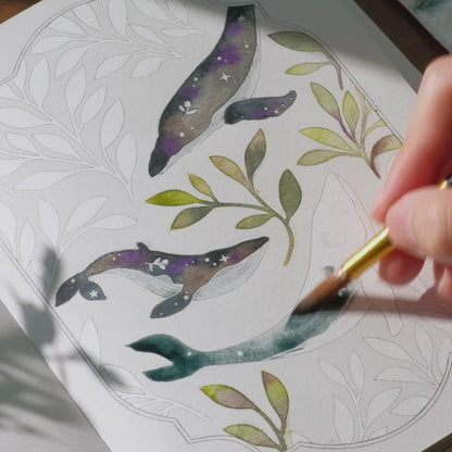 White Watercolor Coloring Kit